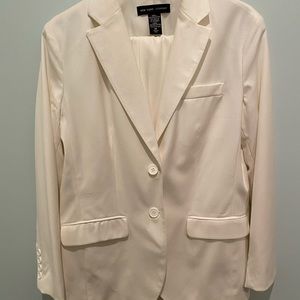 Winter white pant suit